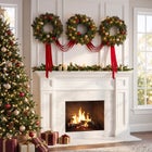 Hanging 20" Pre-lit Mixed Pine Wreath, Set of 3 image number 5