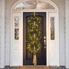 Hanging 20" Pre-lit Mixed Pine Wreath, Set of 3 image number 6