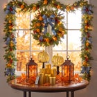24" Pre-Lit Indigo Harvest Garland image number 1