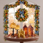 24" Pre-Lit Indigo Harvest Garland image number 3