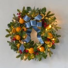24" Pre-Lit Indigo Harvest Garland image number 0