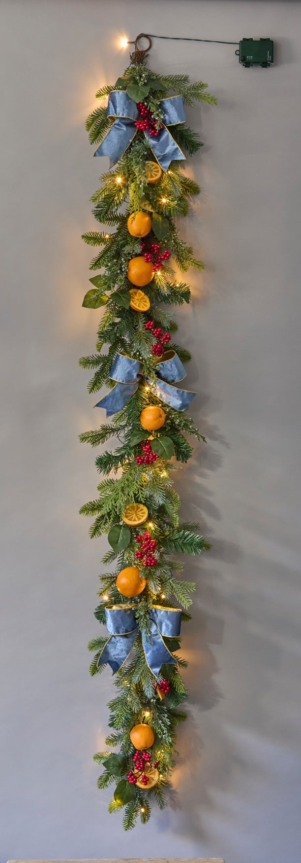 6 Ft. Pre-Lit Indigo Harvest Garland image number 2