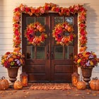 24" Pre-Lit Peony Delight Wreath image number null