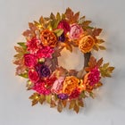 24" Pre-Lit Peony Delight Wreath image number null