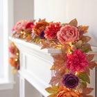 6 Ft. Pre-Lit Peony Delight Garland image number 1