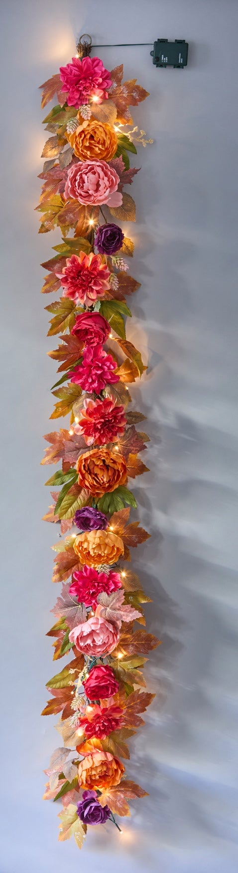 6 Ft. Pre-Lit Peony Delight Garland image number 0