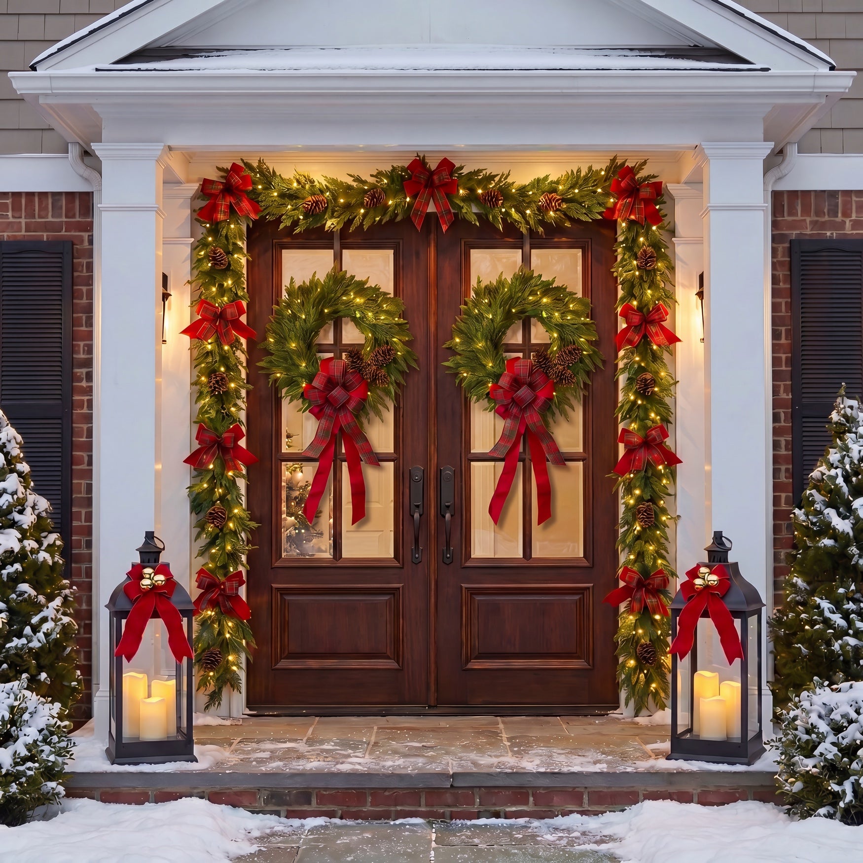 Double the Cheer Pre-lit Garland, Set of 2 image number 2