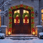 Double the Cheer Pre-lit Garland, Set of 2 image number 1