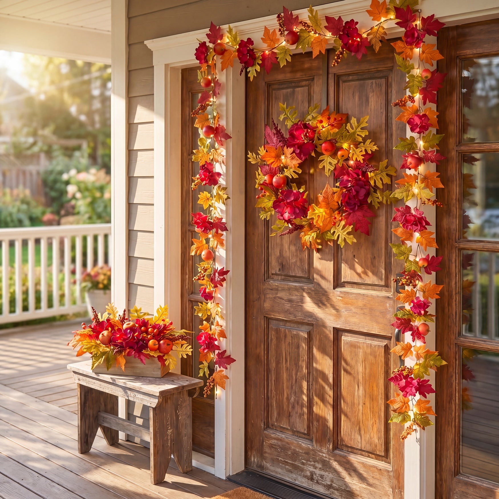 16" Pre-Lit Harvest Apple Centerpiece image number 2