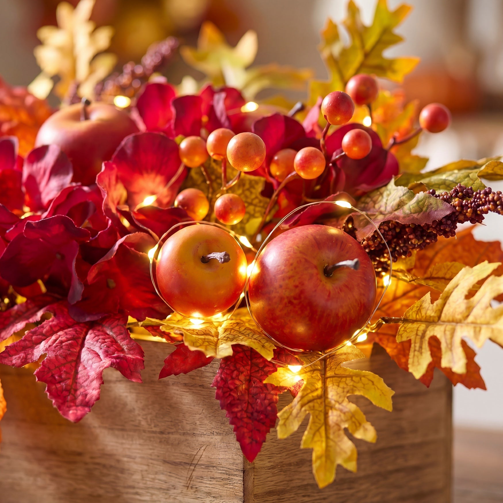 16" Pre-Lit Harvest Apple Centerpiece image number 5