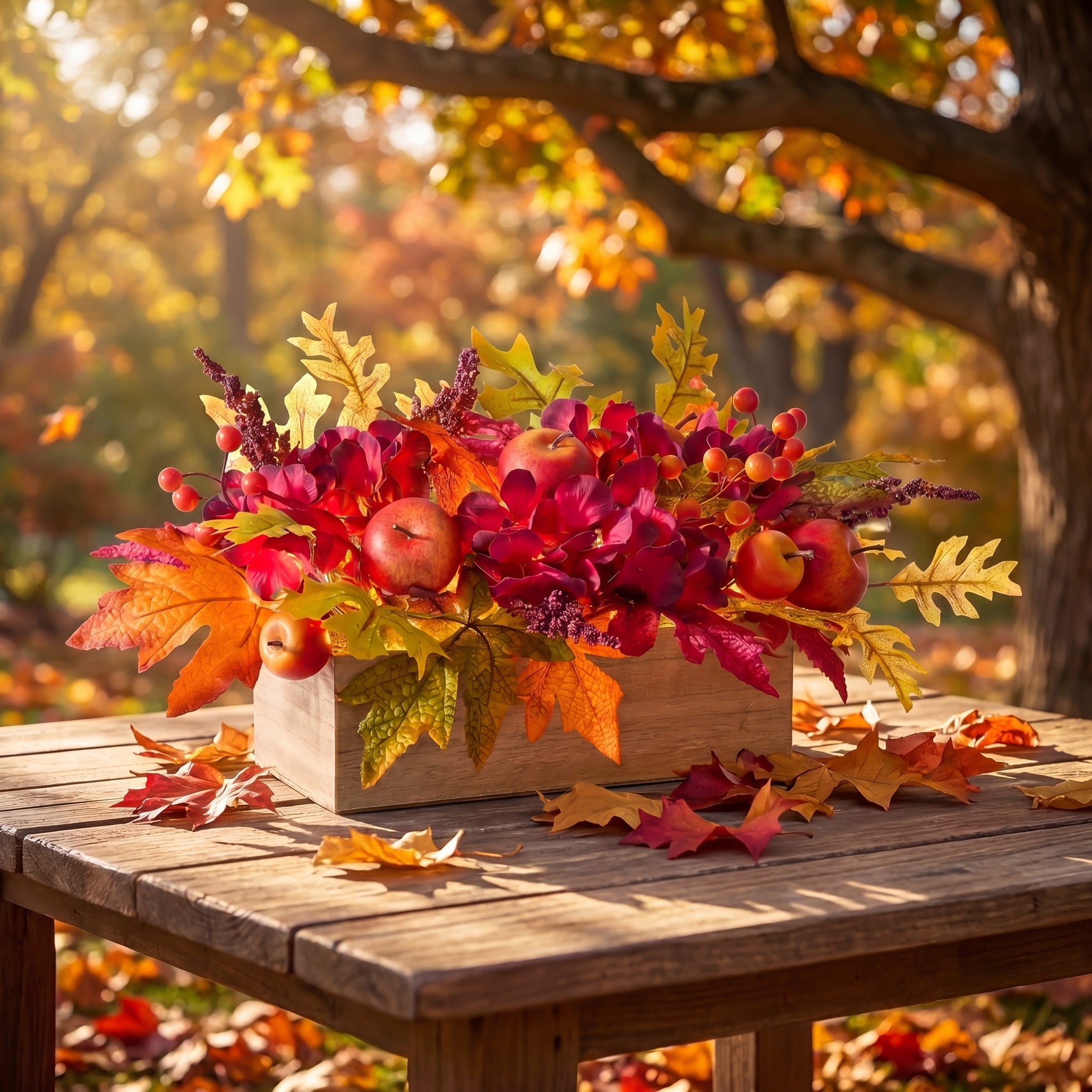 16" Pre-Lit Harvest Apple Centerpiece image number 0