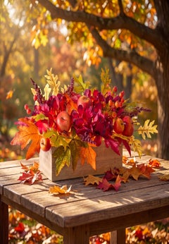 16" Pre-Lit Harvest Apple Centerpiece