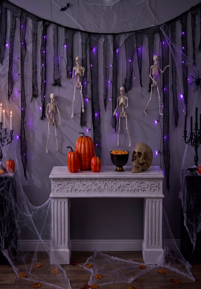 6 Ft. Mini Skeleton Curtain Light image number 11