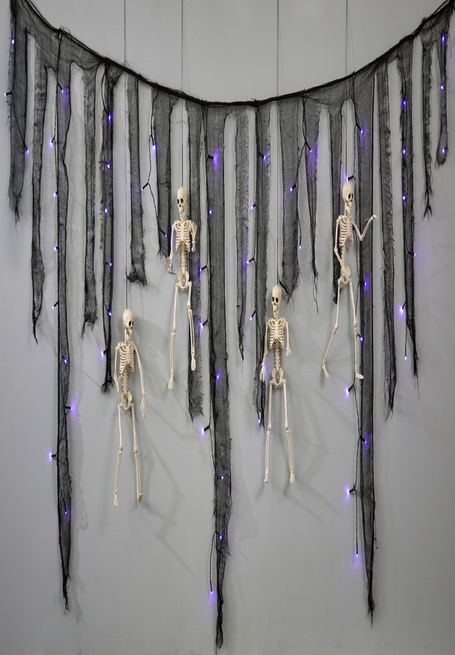 6 Ft. Mini Skeleton Curtain Light image number 6
