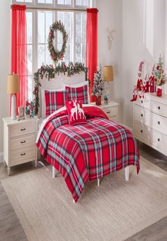 Yarn Dye Flannel Comforter Set