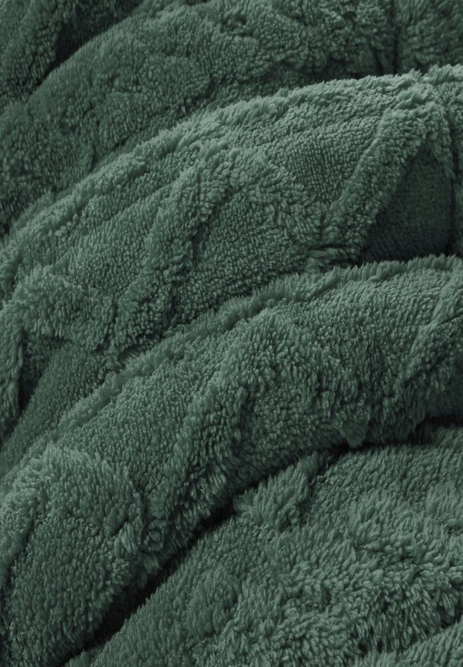 Flocked Sherpa Comforter Set image number 3