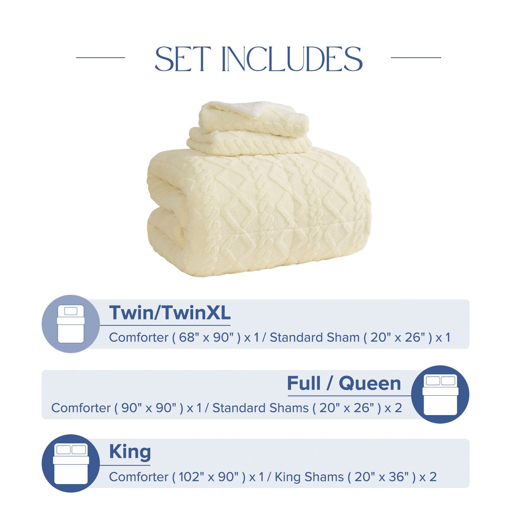 Flocked Sherpa Comforter Set image number 5