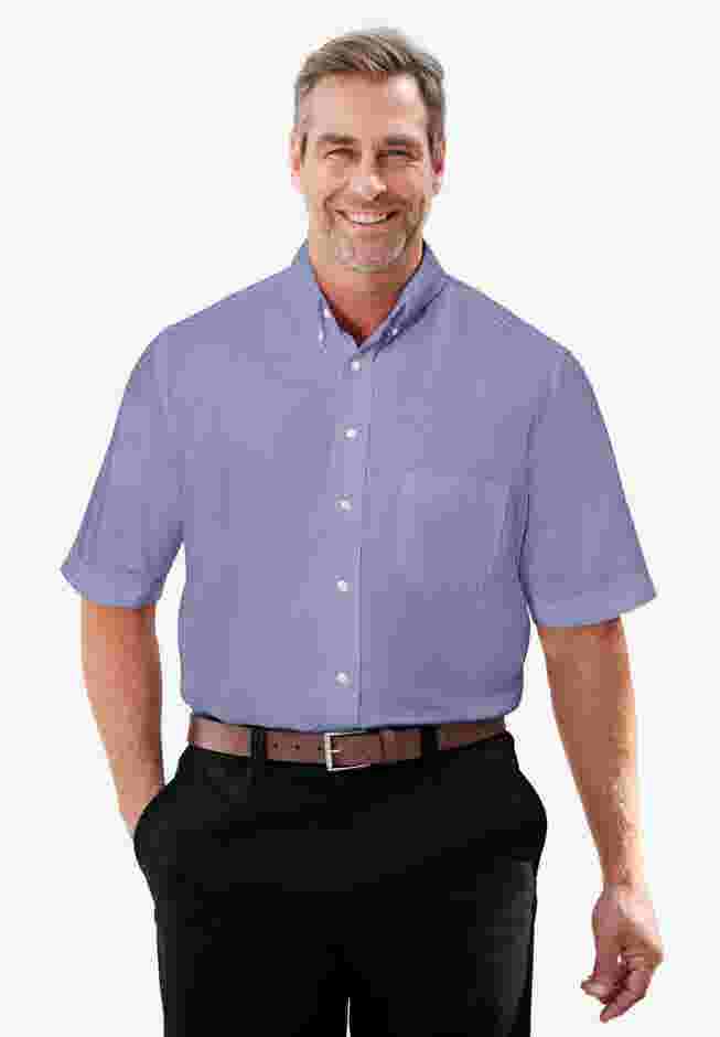 Wrinkle-Free Short-Sleeve Oxford Dress Shirt image number 0