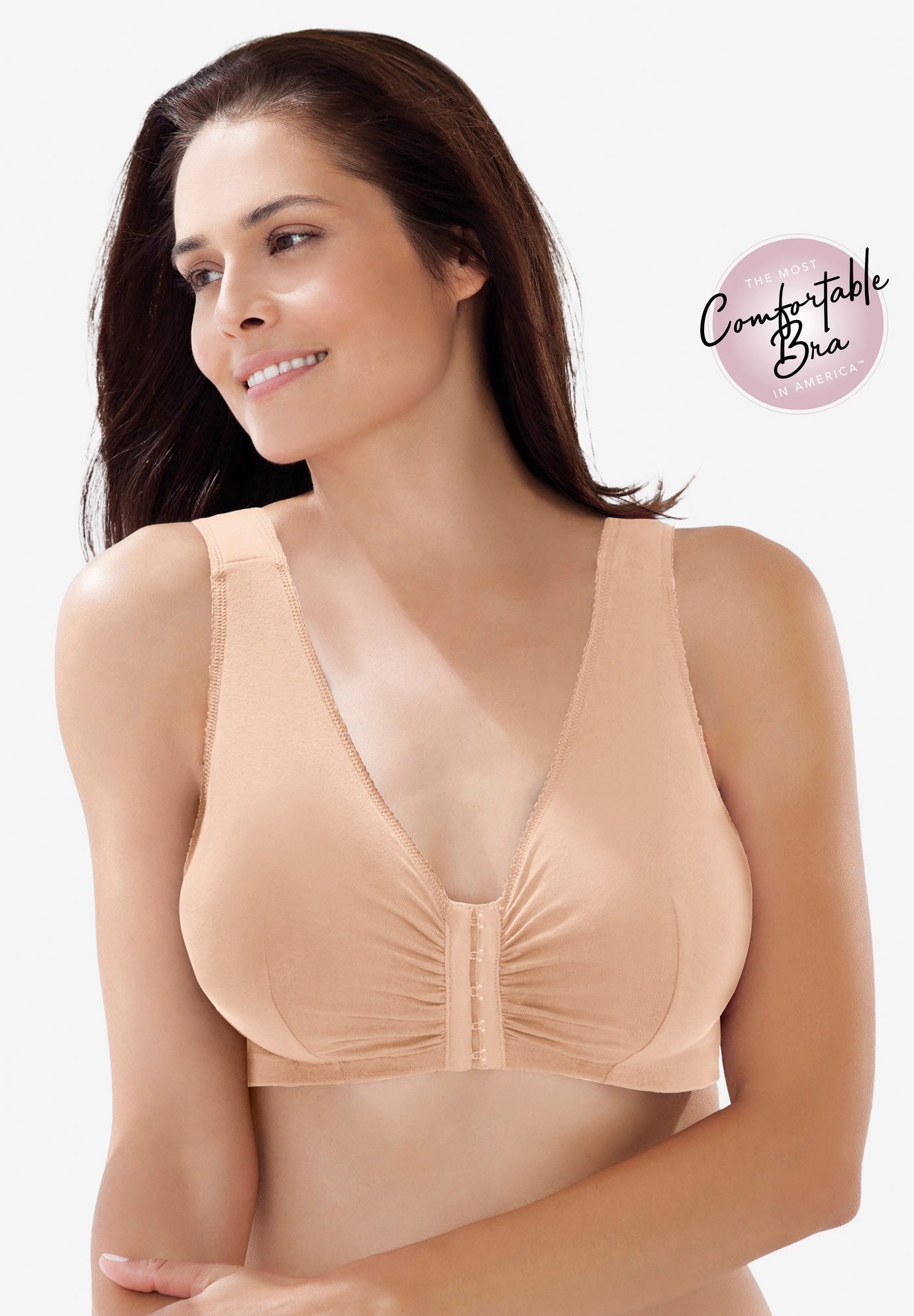 Leading Lady&reg; Meryl Cotton Front-Close Wireless Bra image number 0