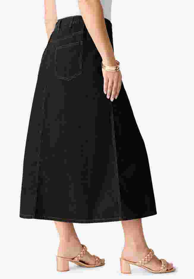 Plus Size Easy-Wear A-Line Skirt image number 2