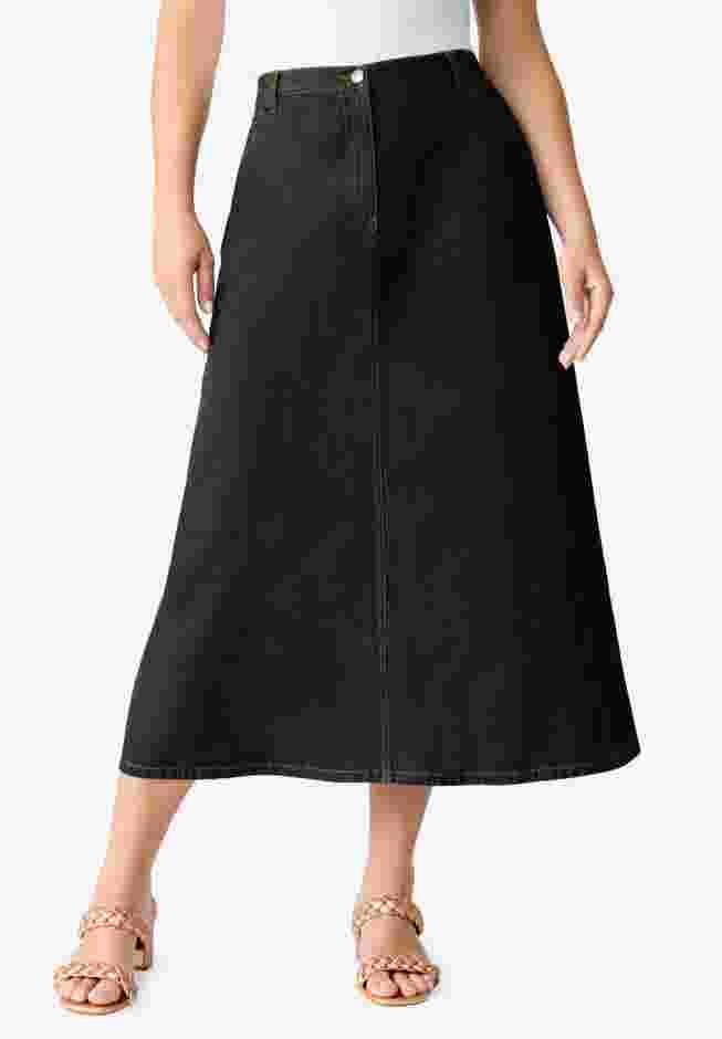 Plus Size Easy-Wear A-Line Skirt image number 0