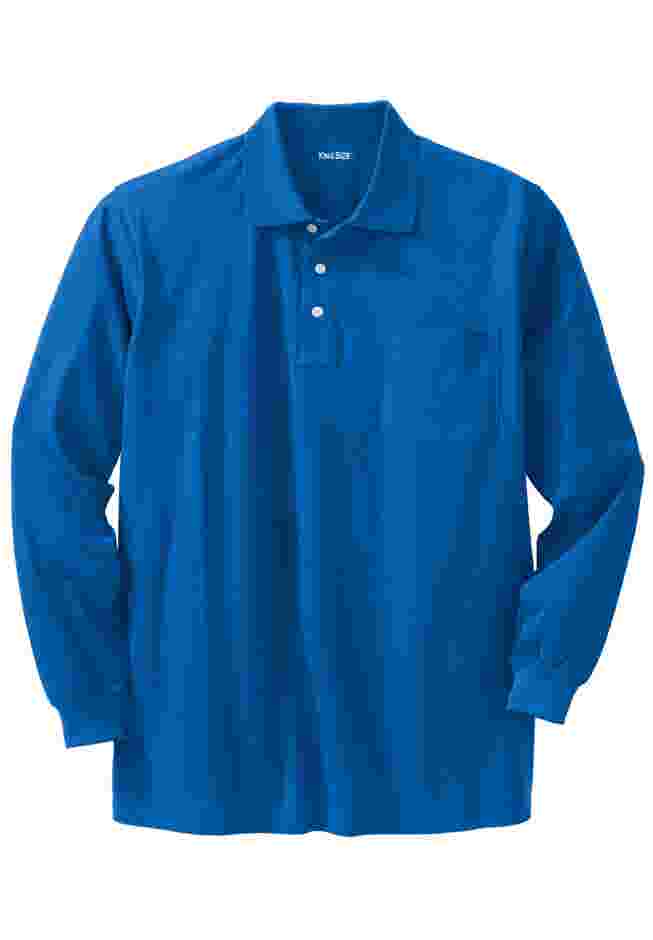 Banded Bottom Pocket Shrink-Less Cotton Polo Shirt image number 0