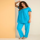 Plus Size Two Pocket Soft Knit Swing Tunic image number null