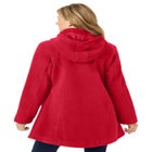 Hooded A-Line Fleece Coat image number null