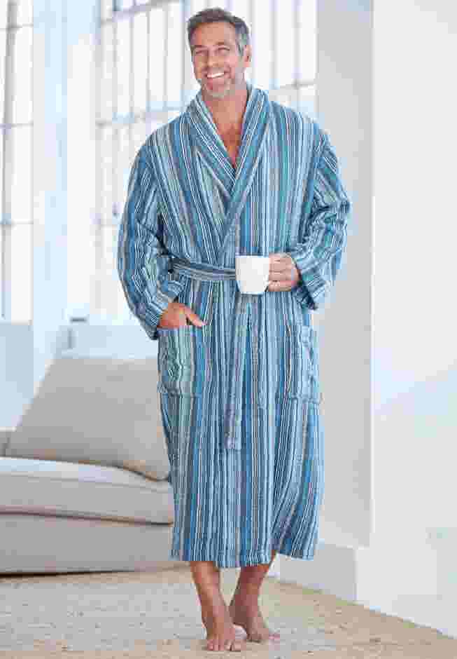 Terry Bathrobe with Pockets image number 2