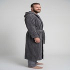 Terry Velour Hooded Maxi Robe image number null
