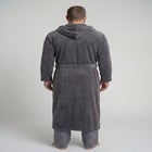 Terry Velour Hooded Maxi Robe image number null