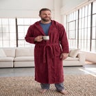 Terry Velour Hooded Maxi Robe image number 0