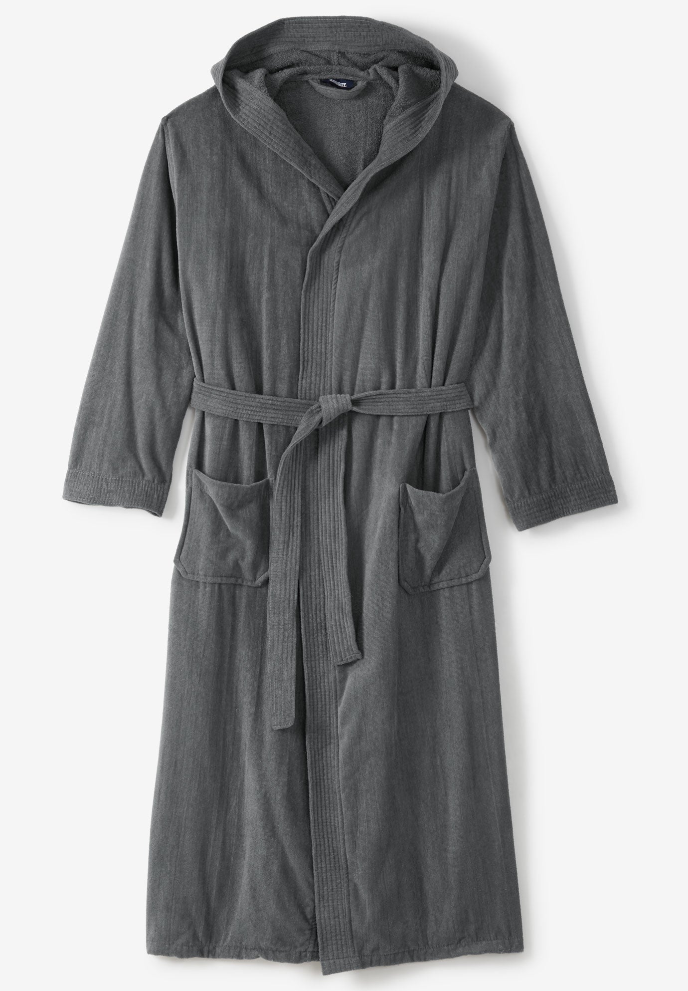 Terry Velour Hooded Maxi Robe image number 4
