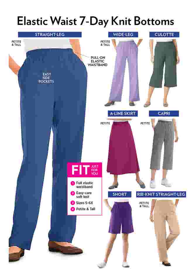 7-Day Knit Wide-Leg Pull-On Pants image number 3