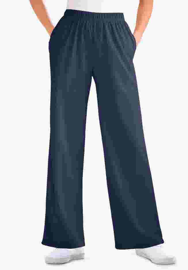 7-Day Knit Wide-Leg Pull-On Pants image number 4