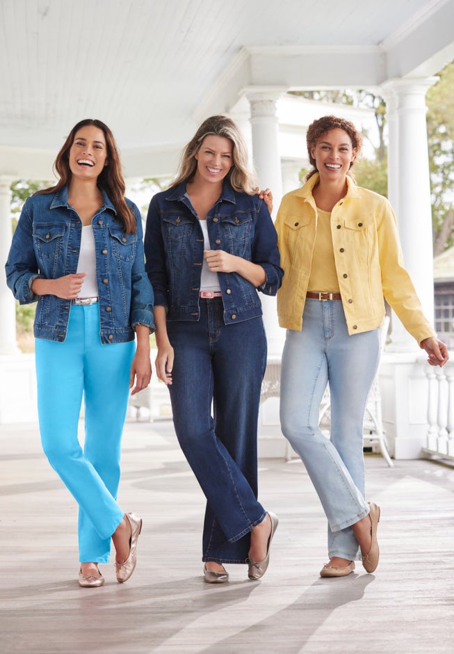 Stretch Denim 5-Pocket Straight-Leg Jeans image number 4