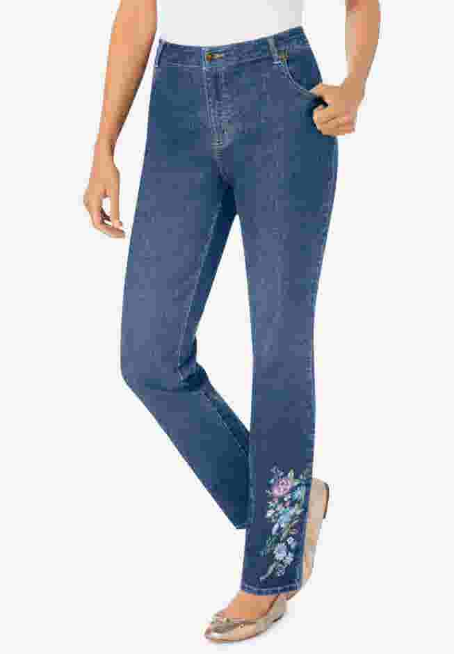 Straight-Leg Stretch Denim Jean image number 0