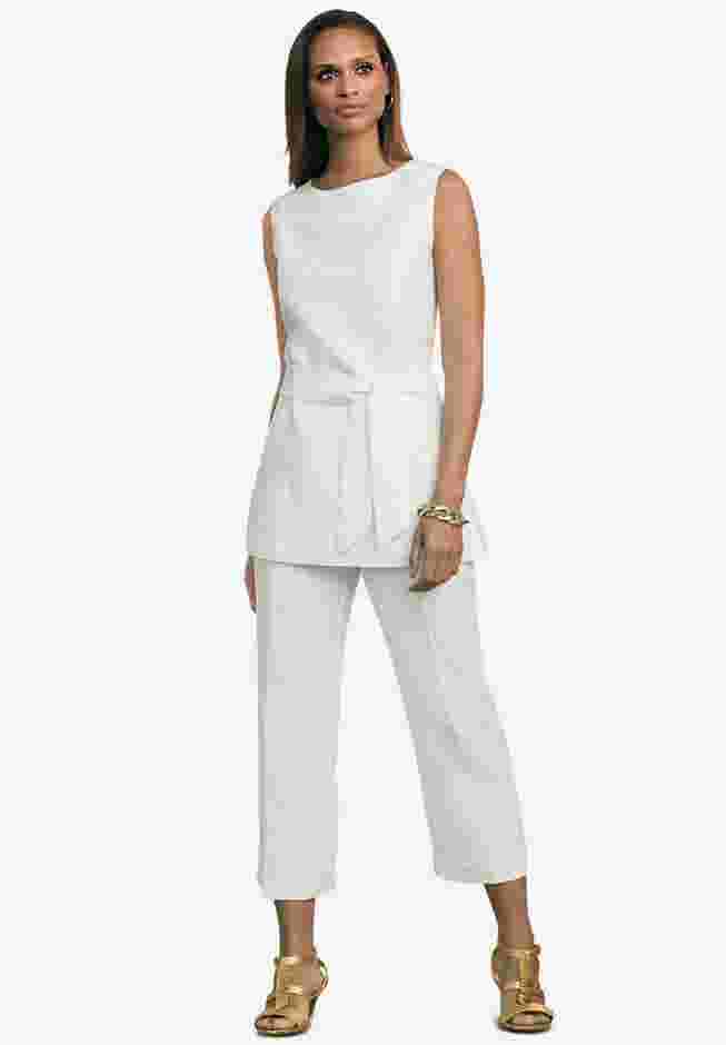 2-Piece Linen Capri Set image number 0