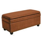 400 lbs. Weight Capacity Extra Wide Studded Ottoman image number null