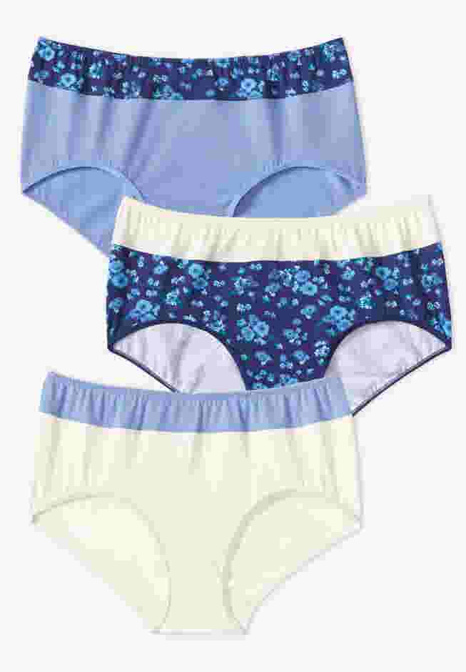 Full Coverage Stretch Cotton Color Block Brief 3-Pack image number 0