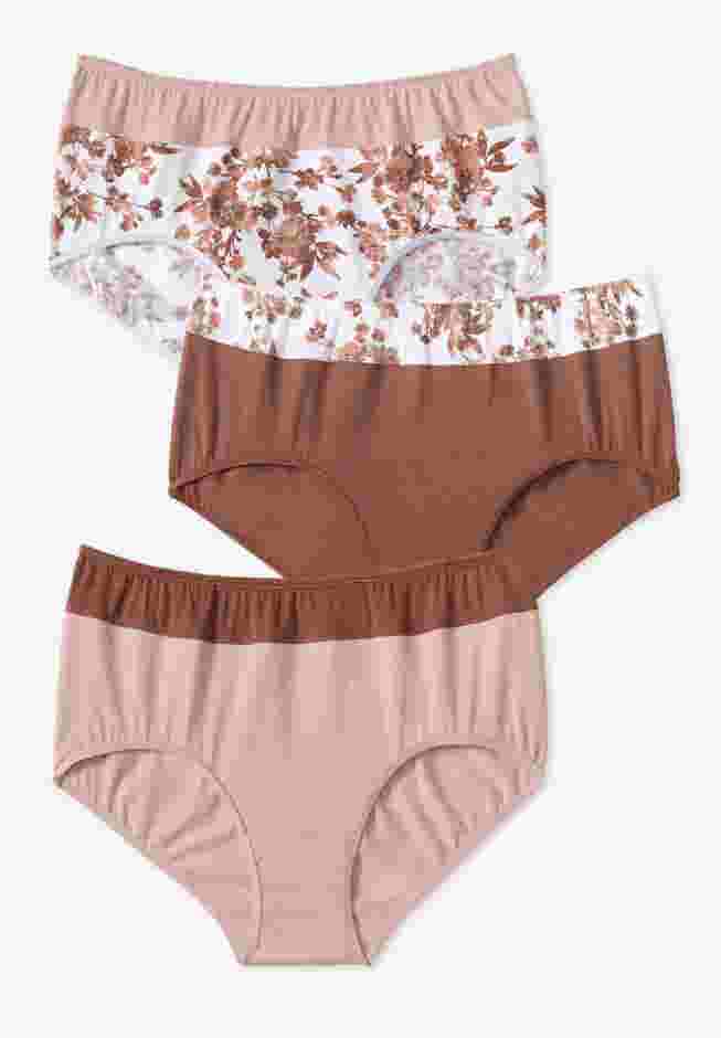 Full Coverage Stretch Cotton Color Block Brief 3-Pack image number 0