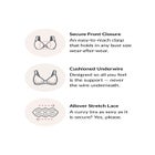 Glamorise&reg; Wonderwire&reg; Stretch Lace Front-Close Underwire Bra image number null