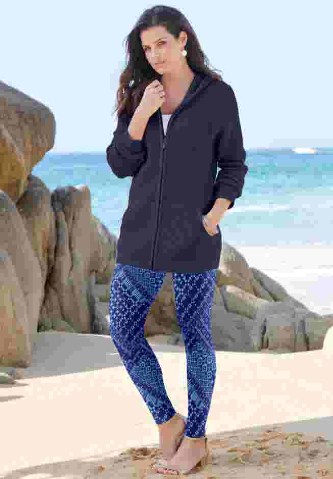 Waffle Classic Length Zip Hoodie image number 8