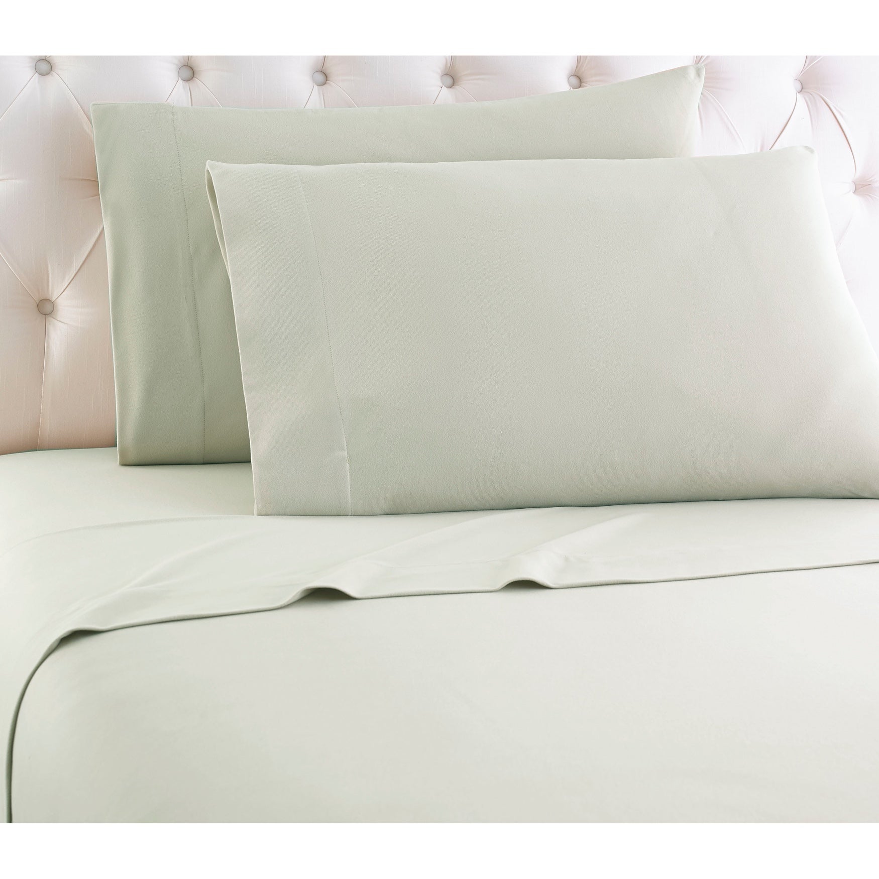 Simple Micro Flannel® Solid Sage Green Flannel Sheet Set, Flannel