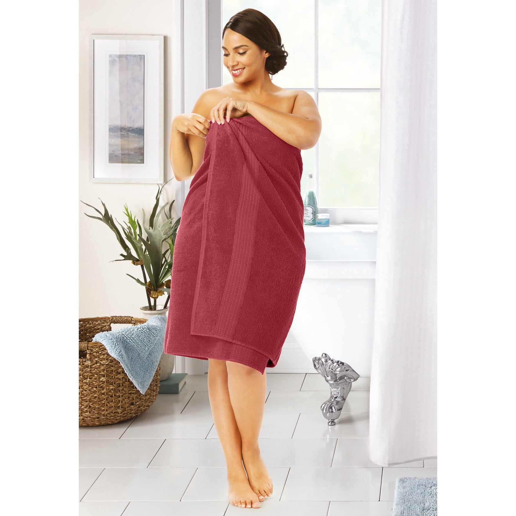 BrylaneHome® Studio Oversized Cotton Bath Sheet Towel Towels Brylane