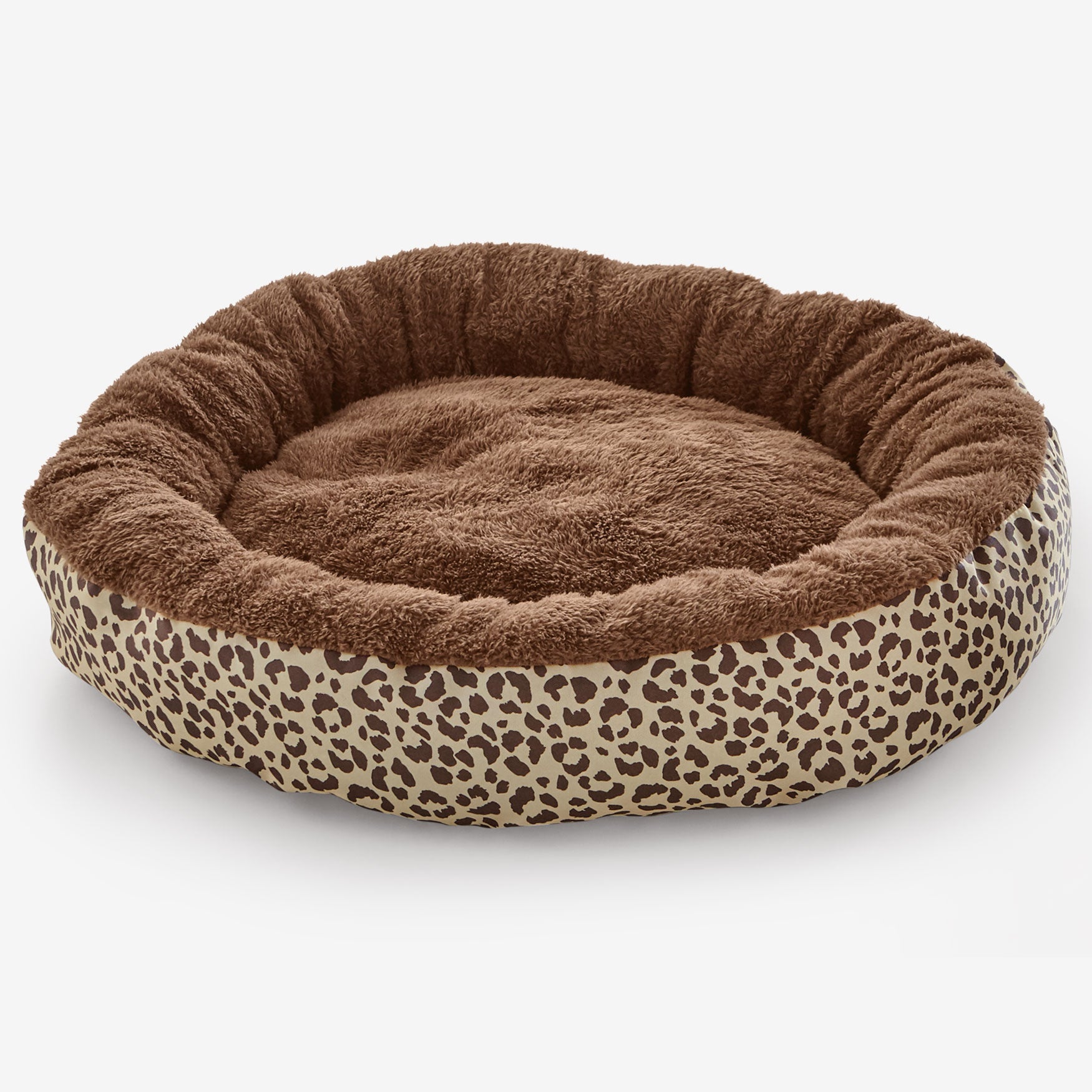 Leopard Print Round Pet Bed Pet Supplies Brylane Home