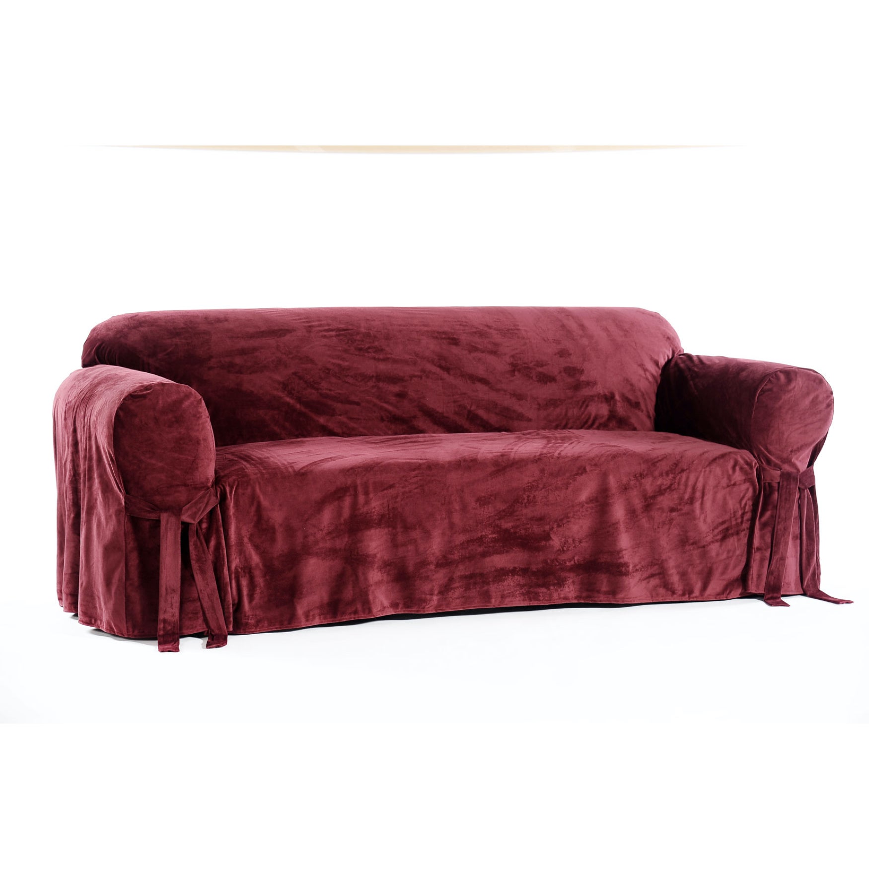 Simple Royal Velvet Slipcover, Merlot Brylane Home