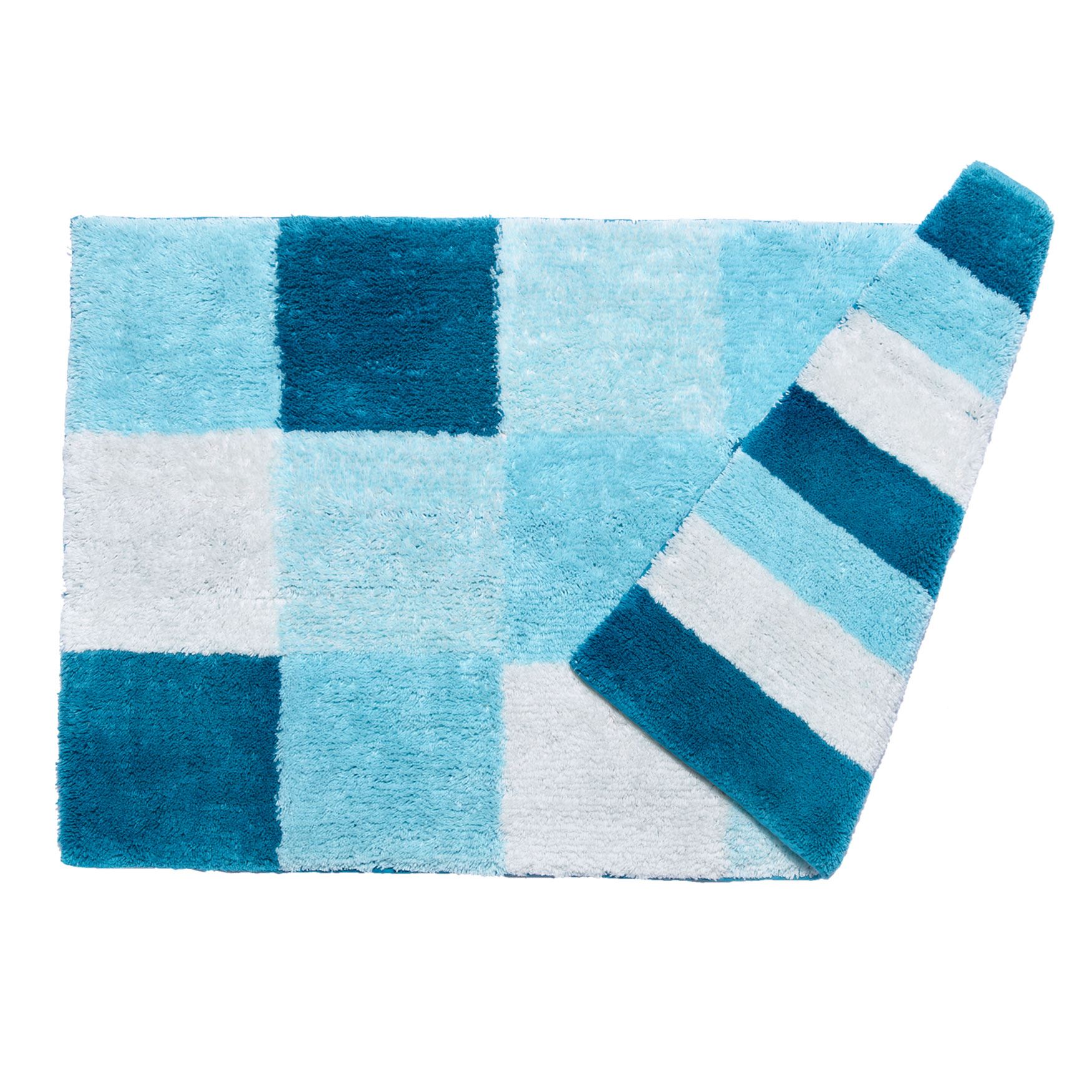 Small Colorblock Reversible Bath Rug Bath Rugs & Bath Mats Brylane Home