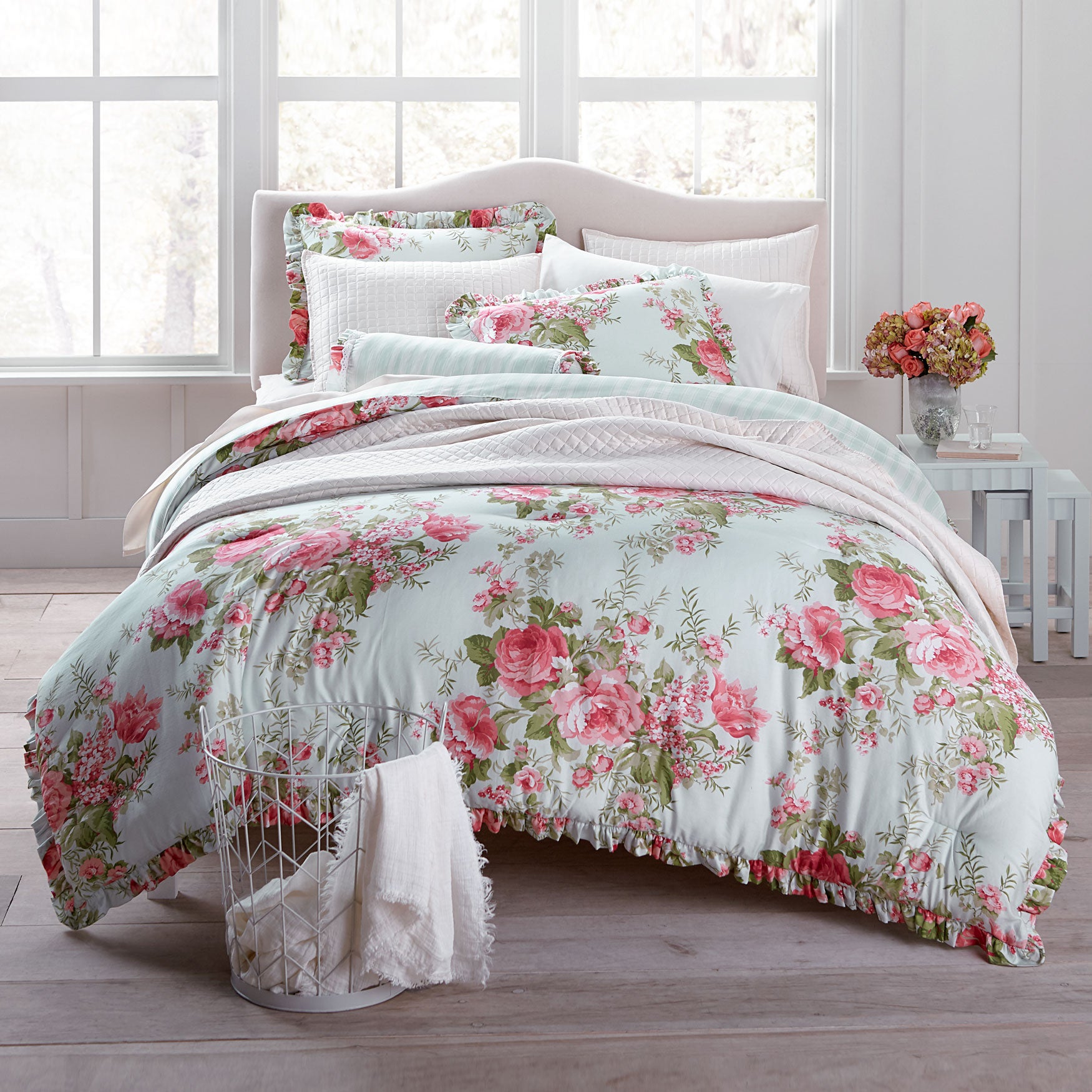 Brianna Cabbage Rose Comforter Plus Size Comforters Sets Brianna Cabbage Rose Comforter
