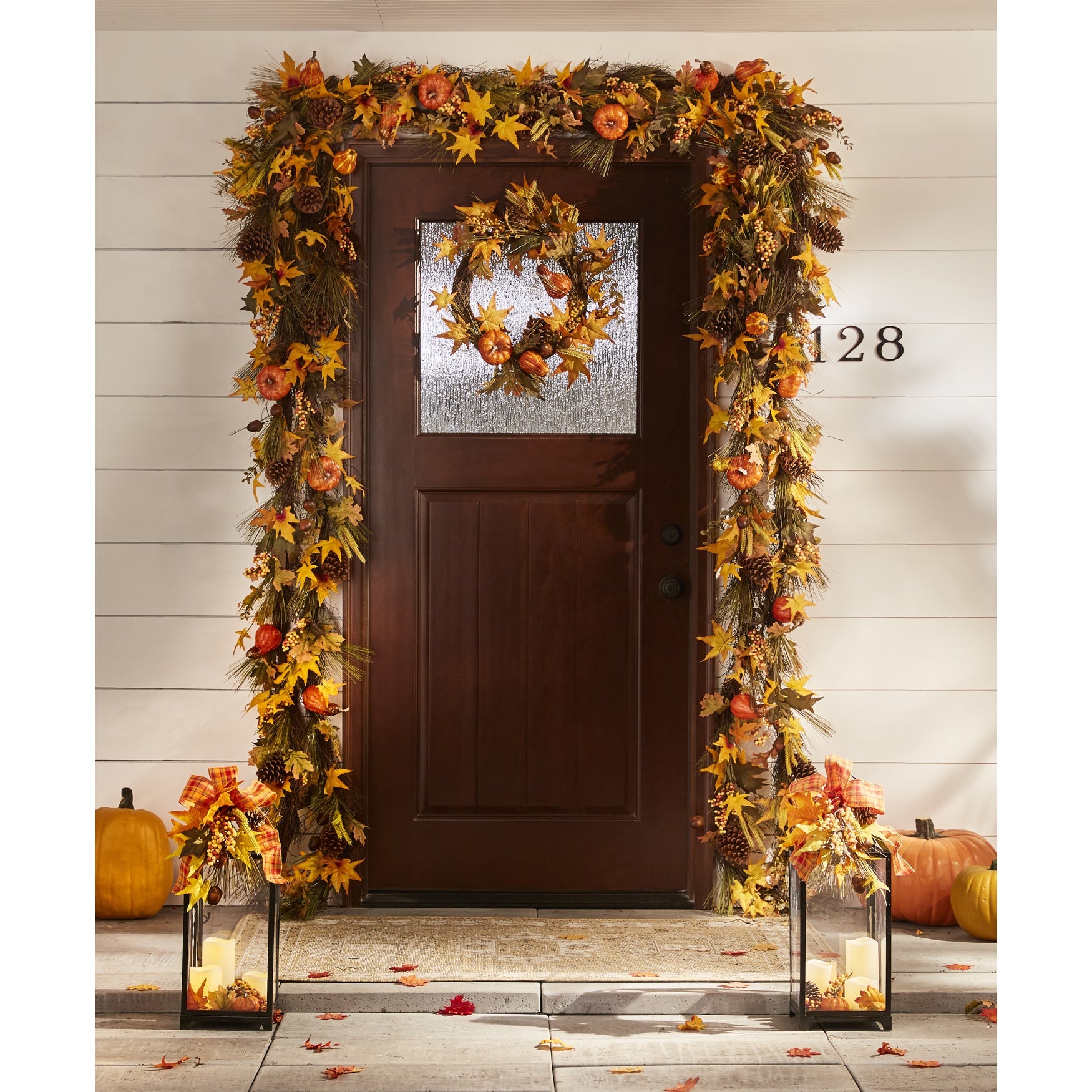 9' Harvest Wheat Garland Wreaths, Garlands & Swags Brylane Home